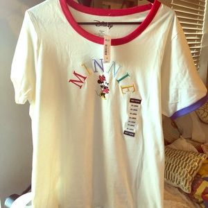NWT!! Embroidered Minnie Rainbow Shirt!!